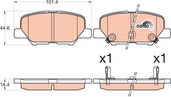 TRW GDB3583 - Brake Pad Set, disc brake onlydrive.pro