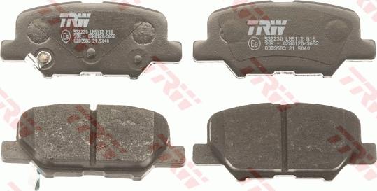 TRW GDB3583 - Brake Pad Set, disc brake onlydrive.pro