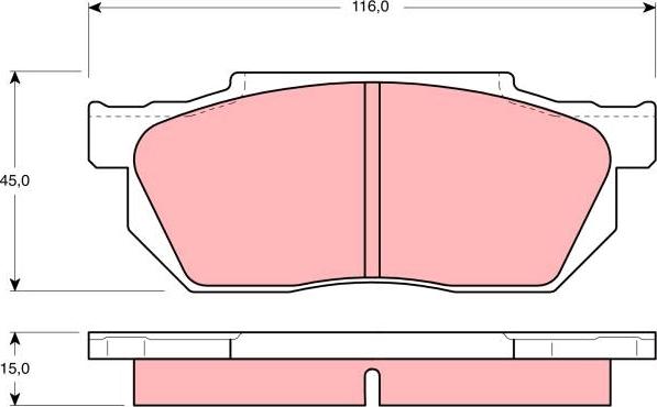 TRW GDB358 - Piduriklotsi komplekt,ketaspidur onlydrive.pro