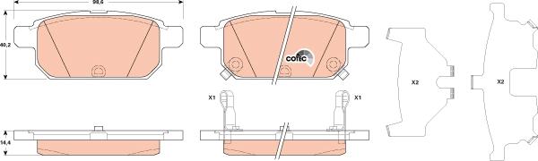 TRW GDB3529 - Piduriklotsi komplekt,ketaspidur onlydrive.pro