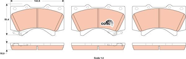 TRW GDB3524 - Brake Pad Set, disc brake onlydrive.pro