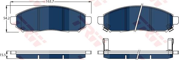 TRW GDB3520BTE - Тормозные колодки, дисковые, комплект onlydrive.pro