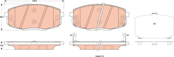 TRW GDB3523 - Brake Pad Set, disc brake onlydrive.pro