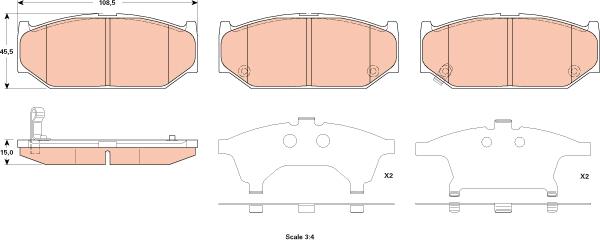 TRW GDB3522 - Brake Pad Set, disc brake onlydrive.pro