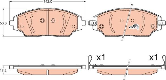 TRW GDB3579 - Piduriklotsi komplekt,ketaspidur onlydrive.pro