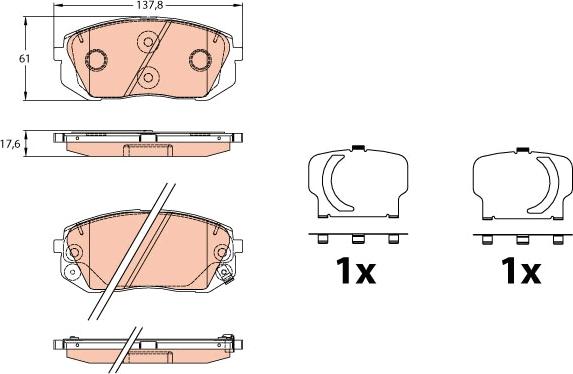 TRW GDB3642 - Brake Pad Set, disc brake onlydrive.pro