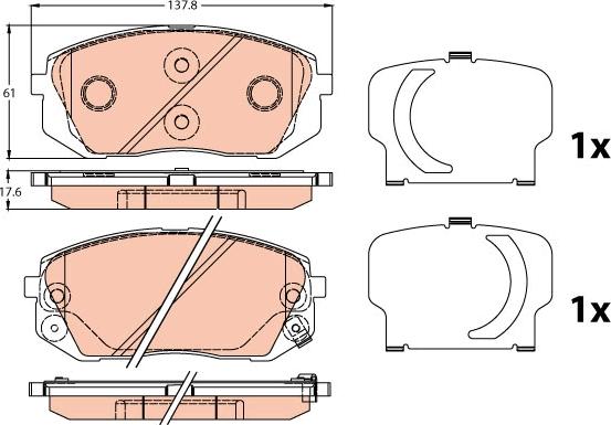 TRW GDB3647 - Brake Pad Set, disc brake onlydrive.pro