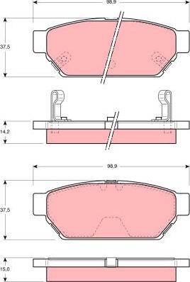 TRW GDB3045 - Brake Pad Set, disc brake onlydrive.pro