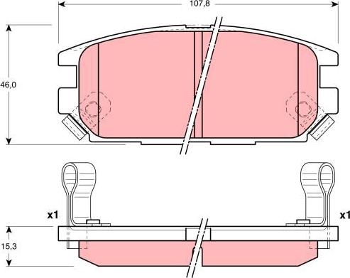 TRW GDB3199 - Brake Pad Set, disc brake onlydrive.pro