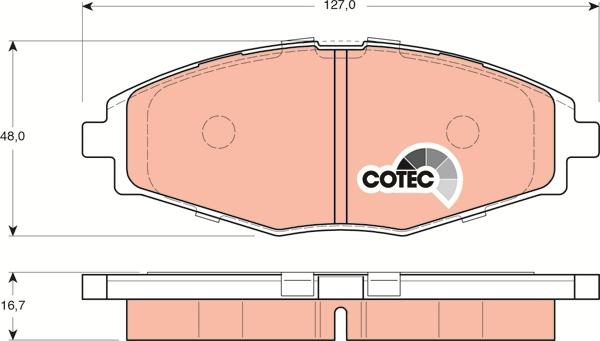 TRW GDB3195 - Brake Pad Set, disc brake onlydrive.pro