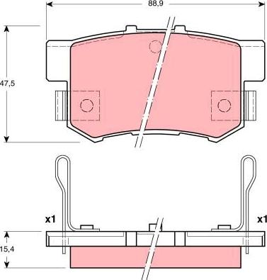 TRW GDB3191 - Brake Pad Set, disc brake onlydrive.pro