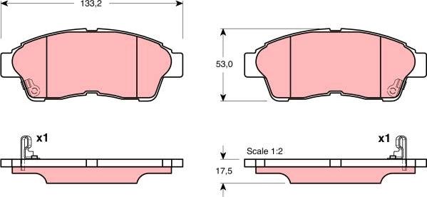 TRW GDB3147 - Brake Pad Set, disc brake onlydrive.pro