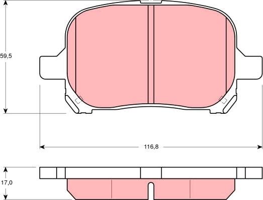 TRW GDB3152 - Stabdžių trinkelių rinkinys, diskinis stabdys onlydrive.pro