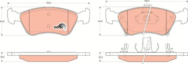 TRW GDB3163 - Brake Pad Set, disc brake onlydrive.pro