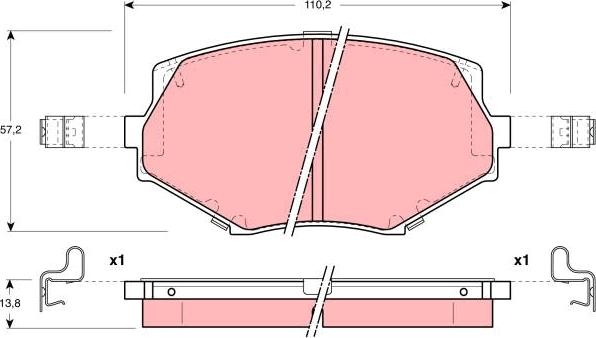 TRW GDB3103 - Brake Pad Set, disc brake onlydrive.pro