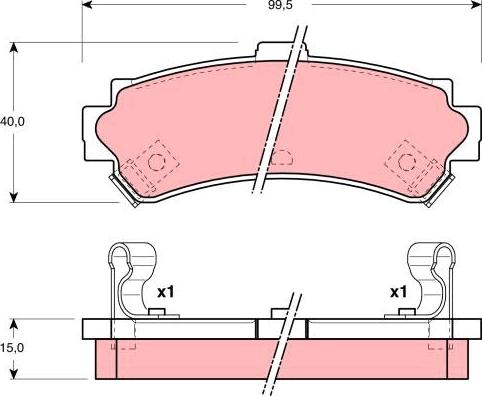 TRW GDB3115 - Brake Pad Set, disc brake onlydrive.pro