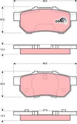 TRW GDB3113 - Тормозные колодки, дисковые, комплект onlydrive.pro