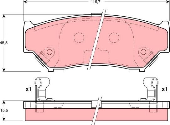 TRW GDB3182 - Brake Pad Set, disc brake onlydrive.pro