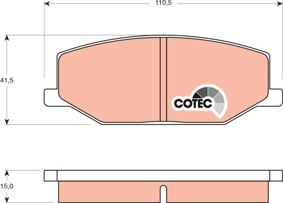 TRW GDB383 - Brake Pad Set, disc brake onlydrive.pro