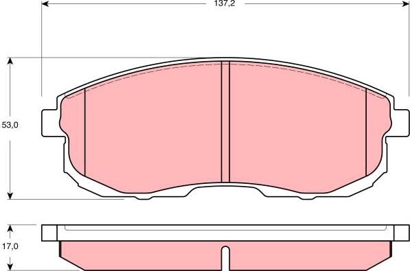 TRW GDB3390 - Piduriklotsi komplekt,ketaspidur onlydrive.pro