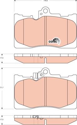 TRW GDB3398 - Brake Pad Set, disc brake onlydrive.pro