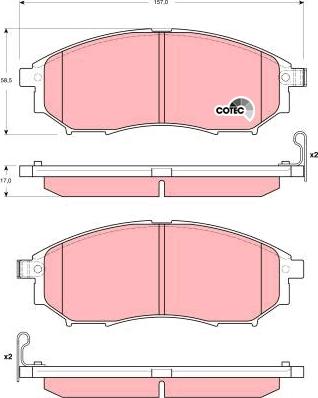 TRW GDB3392 - Brake Pad Set, disc brake onlydrive.pro