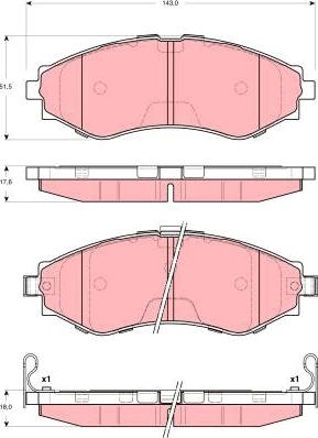 TRW GDB3345 - Brake Pad Set, disc brake onlydrive.pro