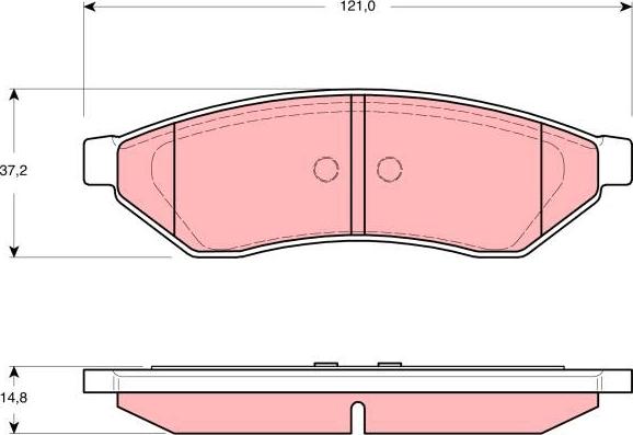 TRW GDB3346 - Brake Pad Set, disc brake onlydrive.pro