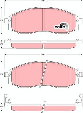 TRW GDB3340 - Brake Pad Set, disc brake onlydrive.pro