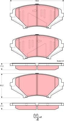 TRW GDB3356 - Brake Pad Set, disc brake onlydrive.pro