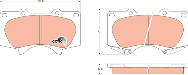 TRW GDB3364 - Brake Pad Set, disc brake onlydrive.pro