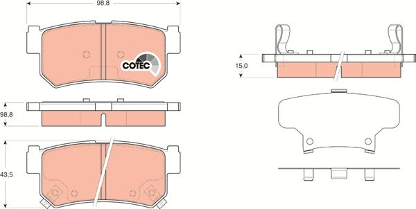 TRW GDB3366 - Brake Pad Set, disc brake onlydrive.pro