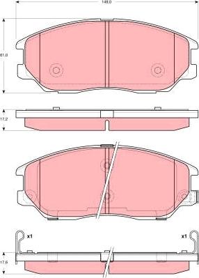 TRW GDB3360 - Brake Pad Set, disc brake onlydrive.pro