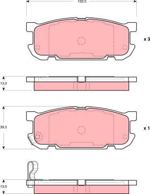 TRW GDB3303 - Brake Pad Set, disc brake onlydrive.pro