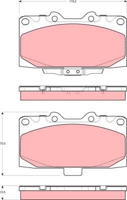 TRW GDB3307 - Brake Pad Set, disc brake onlydrive.pro