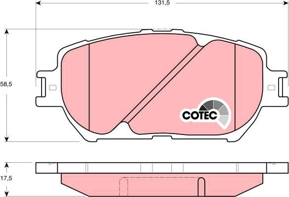 TRW GDB3314 - Brake Pad Set, disc brake onlydrive.pro