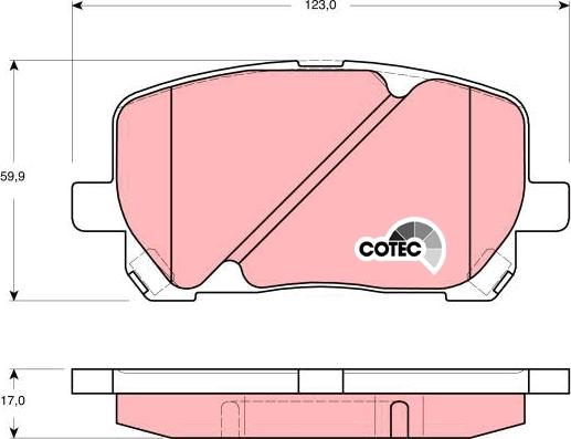 TRW GDB3315 - Brake Pad Set, disc brake onlydrive.pro