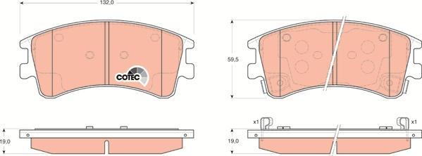 TRW GDB3310 - Brake Pad Set, disc brake onlydrive.pro