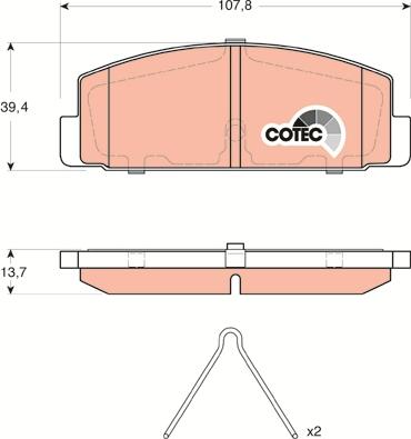 TRW GDB3311 - Brake Pad Set, disc brake onlydrive.pro