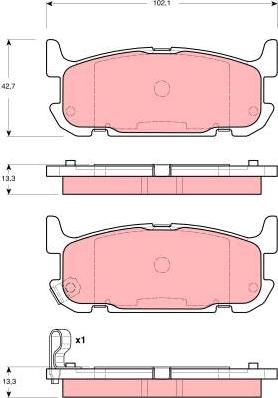 TRW GDB3318 - Brake Pad Set, disc brake onlydrive.pro