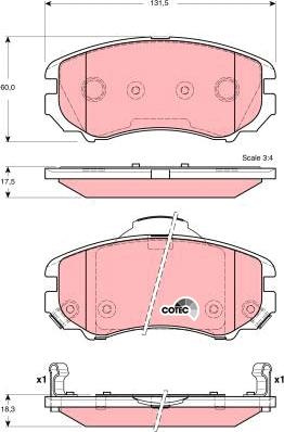 TRW GDB3386 - Piduriklotsi komplekt,ketaspidur onlydrive.pro