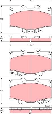 TRW GDB3383 - Brake Pad Set, disc brake onlydrive.pro