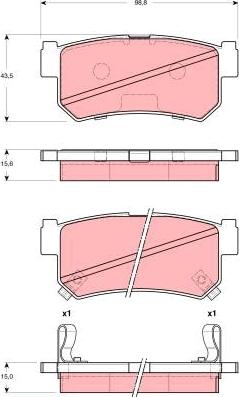 TRW GDB3382 - Brake Pad Set, disc brake onlydrive.pro