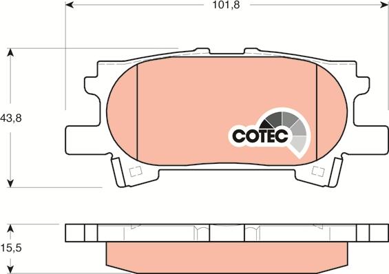 TRW GDB3339 - Brake Pad Set, disc brake onlydrive.pro