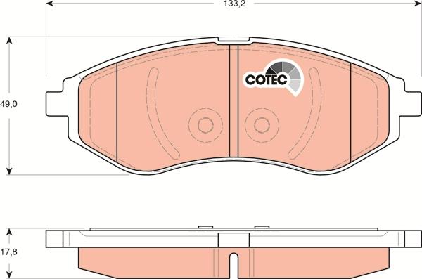 TRW GDB3330 - Brake Pad Set, disc brake onlydrive.pro