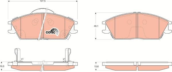 TRW GDB3331 - Brake Pad Set, disc brake onlydrive.pro