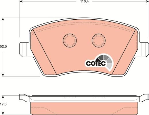 TRW GDB3332 - Brake Pad Set, disc brake onlydrive.pro