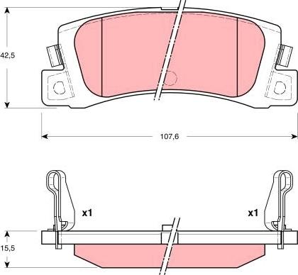 TRW GDB3329 - Brake Pad Set, disc brake onlydrive.pro