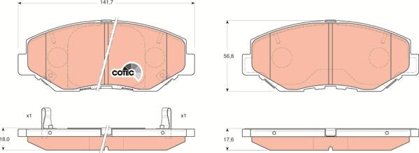 TRW GDB3325 - Тормозные колодки, дисковые, комплект onlydrive.pro