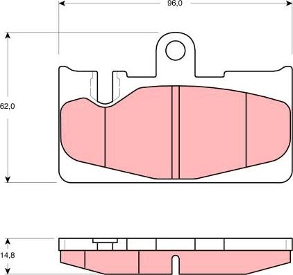 TRW GDB3323 - Brake Pad Set, disc brake onlydrive.pro